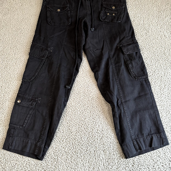 Free People Tahiti Cargo Wide Leg Low Rise Pant- Xs - Picture 3 of 9